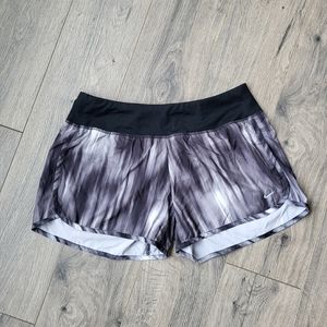 Nike Dri-fit Lined Athletic Shorts Black & Gray {Small}